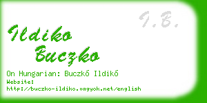 ildiko buczko business card